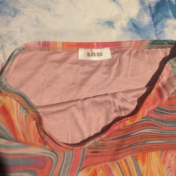 Black Bead Mesh Mini Skirt - Picture 2 of 7